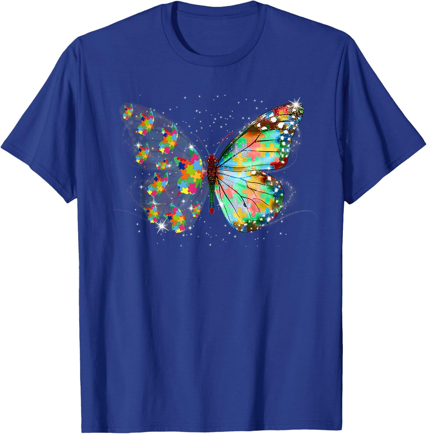 Autism Awareness Kindness Butterfly Peace Lover Men Women T-Shirt - T-Shirt | Royal