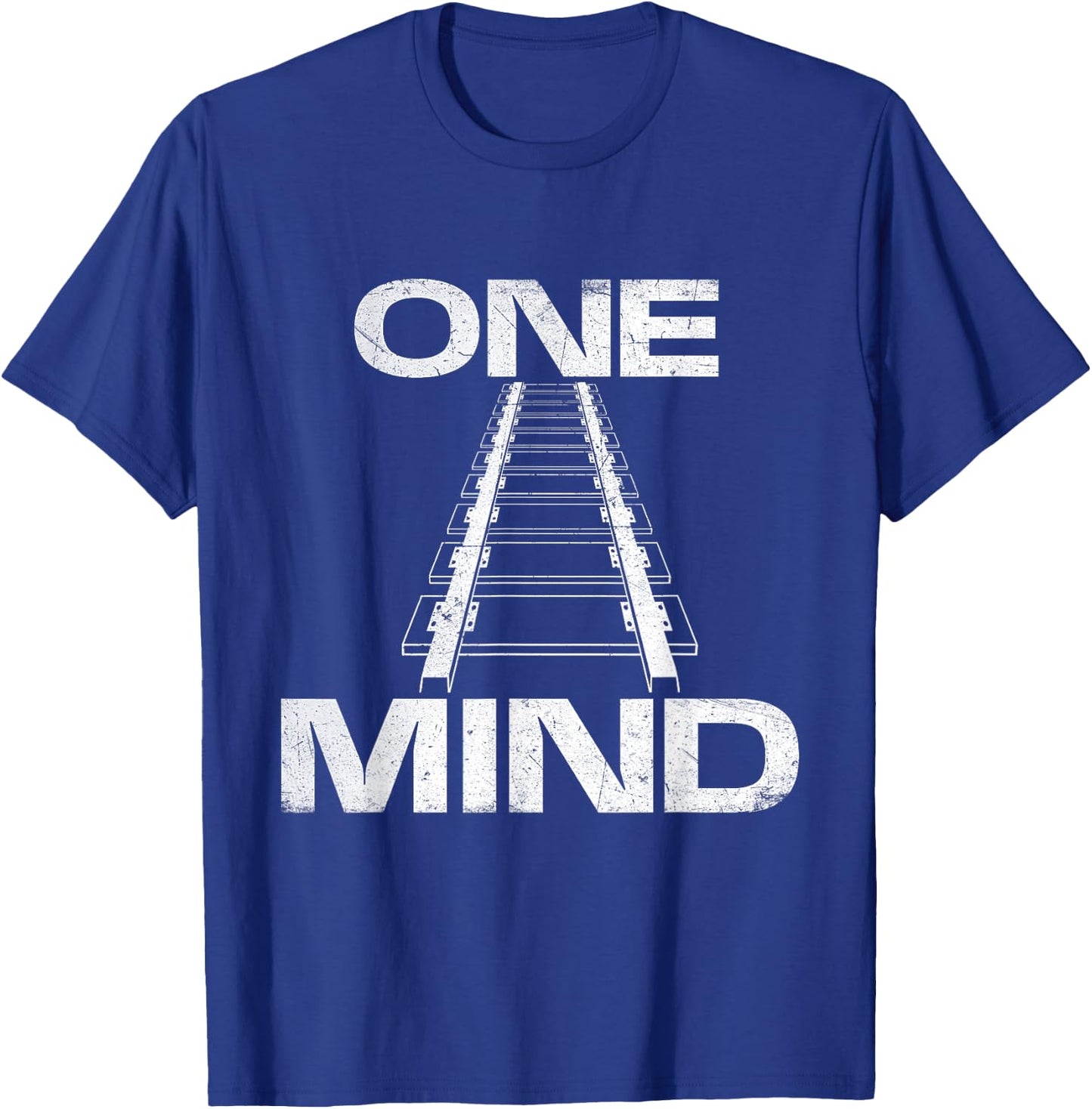 One Track Mind - Train Lover Railway Railroad T-Shirt - T-Shirt | Royal