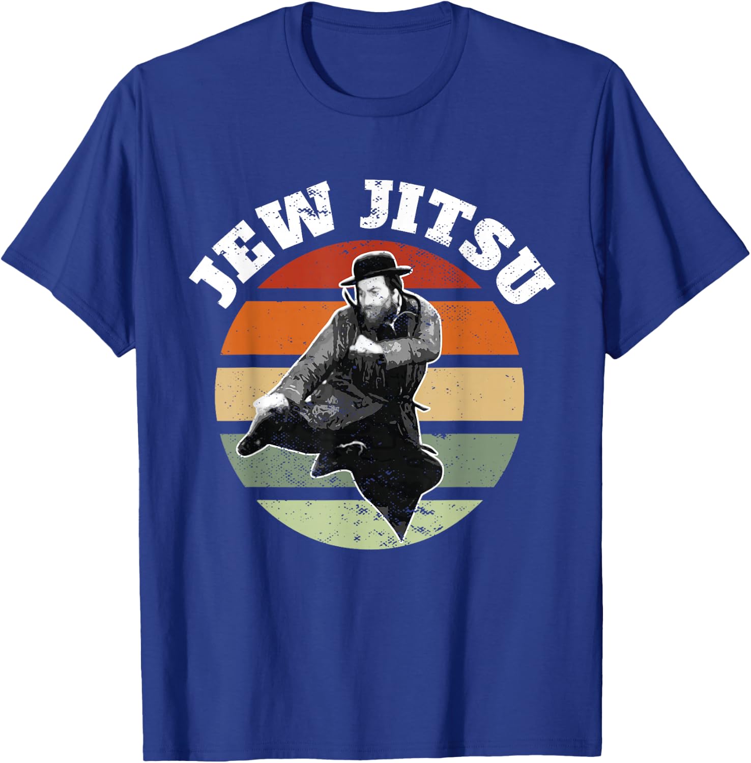 Jew Jitsu Funny Jewish Rabbi Martial Arts BJJ Jiu Jitsu T-Shirt - T-Shirt | Royal