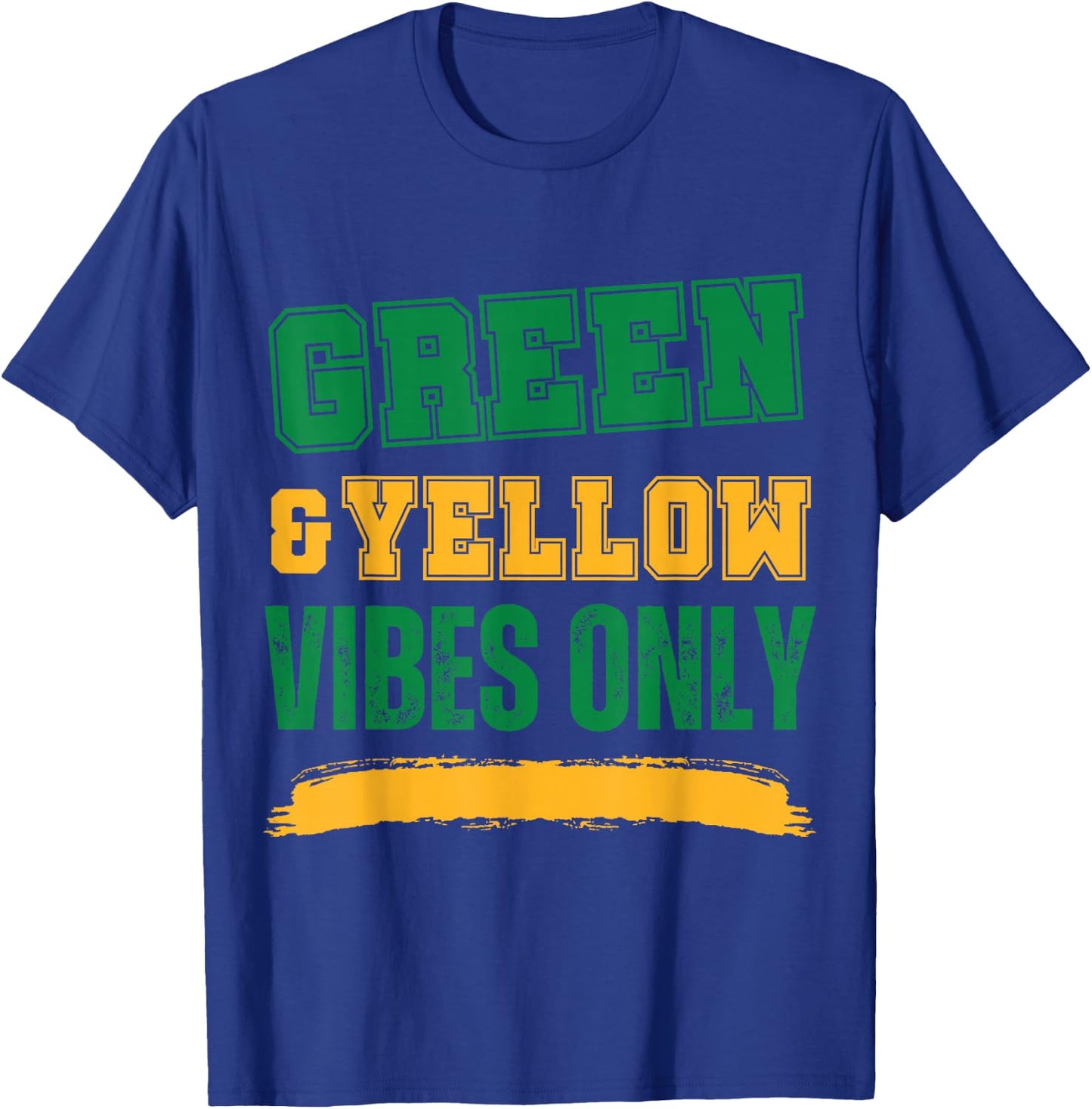 Green and Yellow Game Day T-Shirt - T-Shirt | Royal