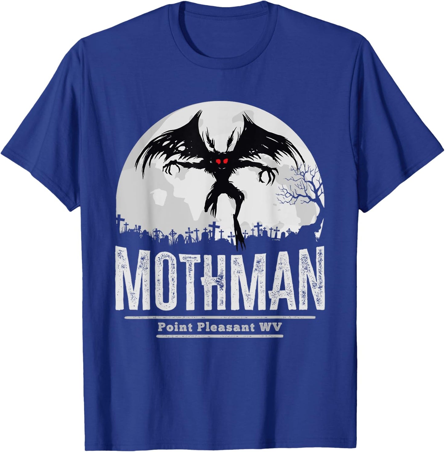 Mothman Cryptid Point Pleasant cryptozoology Halloween T-Shirt - T-Shirt | Royal