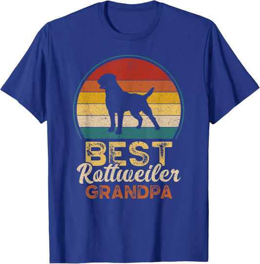 Best Rottweiler Grandpa, Father's Day, Grandfather T-Shirt - T-Shirt | Royal