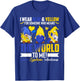 I Wear Blue Yellow For Someone Down Syndrome Awareness Gnome T-Shirt - T-Shirt | Royal