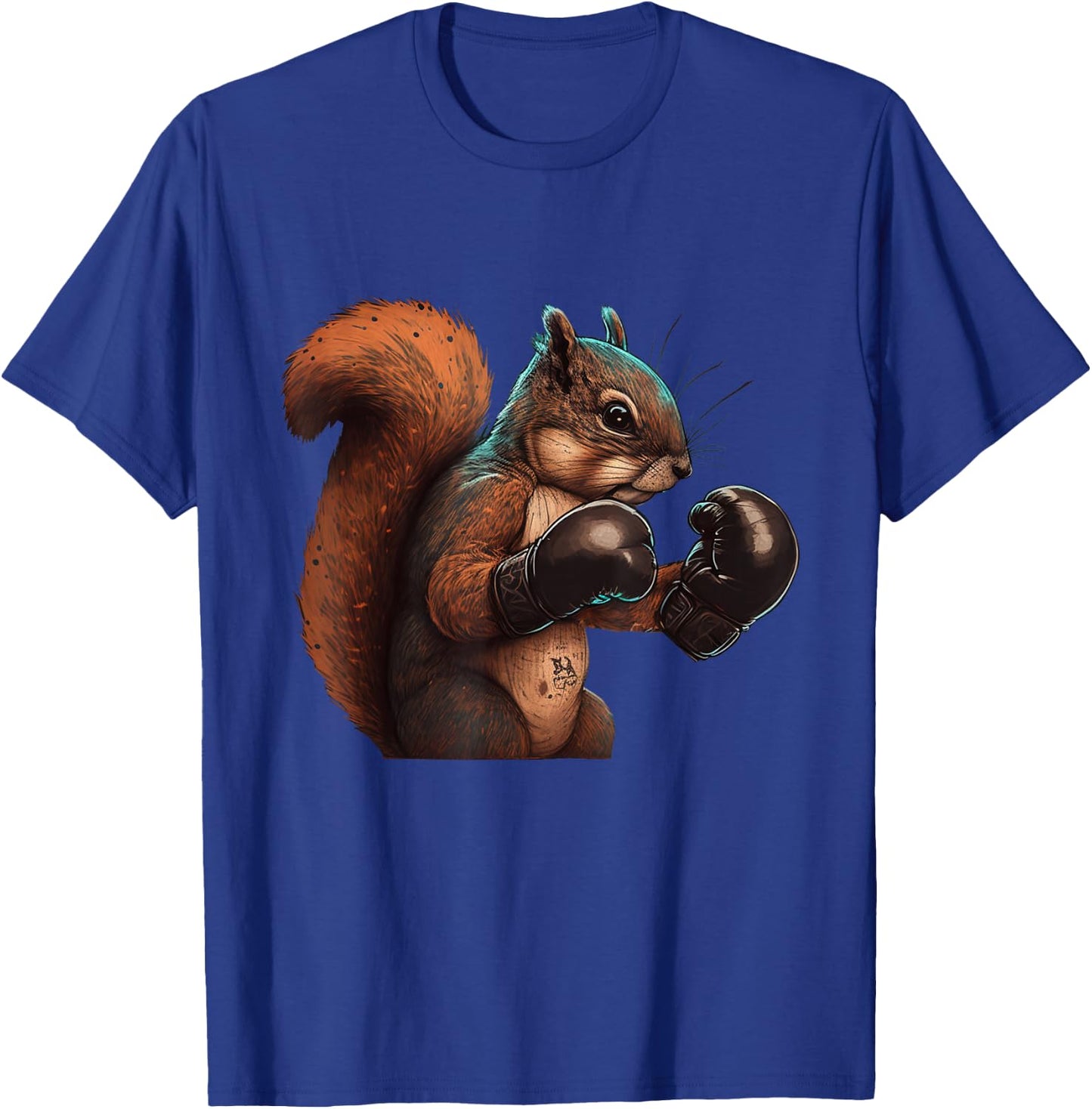 Boxing Squirrel Boxer Boxing Gloves Kickboxing MMA Kickboxer T-Shirt - T-Shirt | Royal