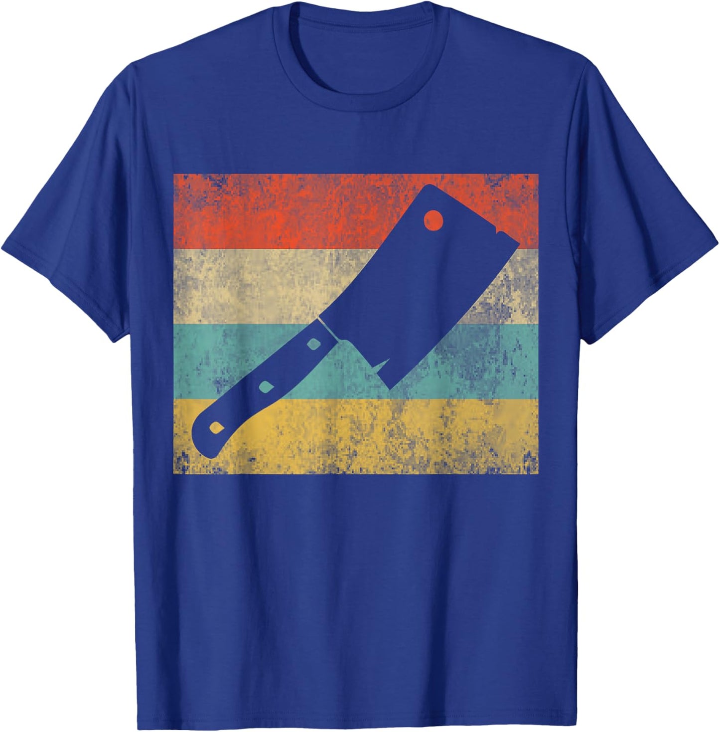 Funny Vintage Meat Cleaver Cooking Joke Chef Retro Women Men T-Shirt - T-Shirt | Royal