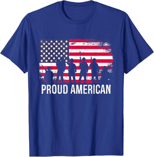 I am a proud American and Patriot T-Shirt - T-Shirt | Royal