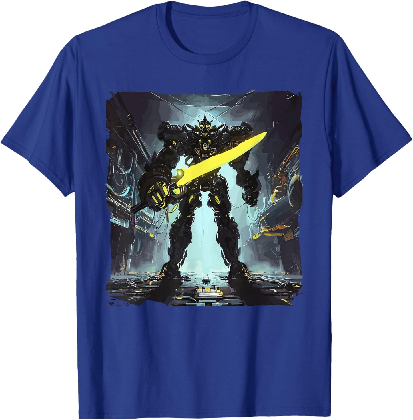 Battlemech Cyberpunk Sci-Fi Mech Warrior Sci-Fi Robot T-Shirt - T-Shirt | Royal