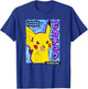 Pokémon 0025 Pikachu Kanji Electric Action Poster T-Shirt - T-Shirt | Royal