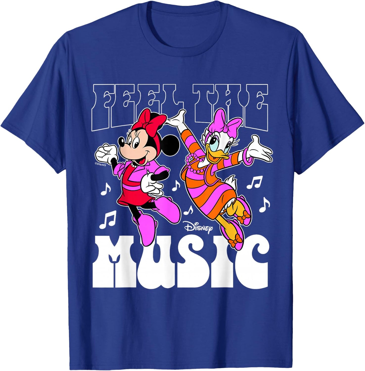 Minnie Mouse Daisy Duck - Feel The Music T-Shirt - T-Shirt | Royal