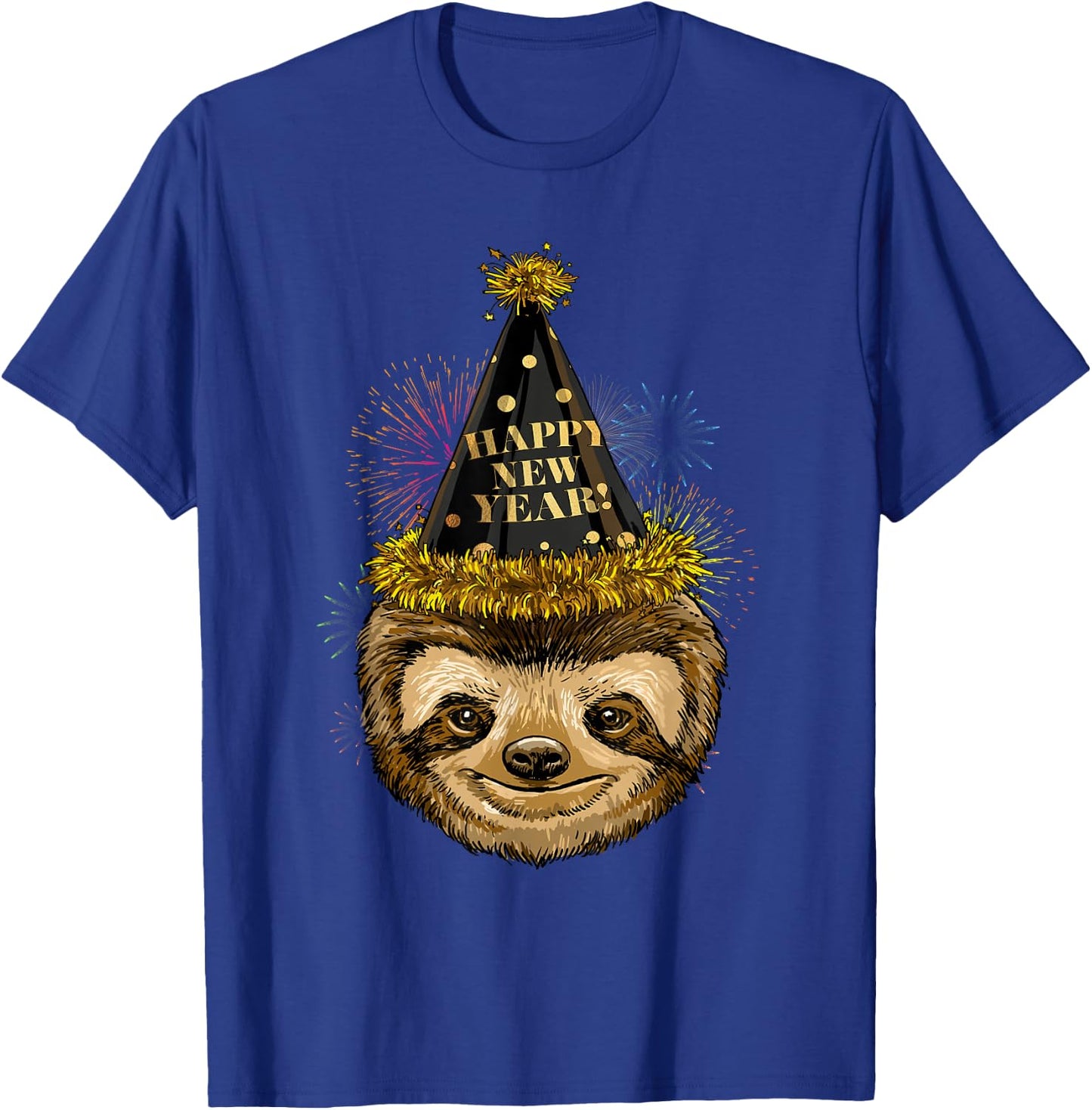 New Year Sloth New Year's Eve Party Countdown Sloth Lover T-Shirt - T-Shirt | Royal