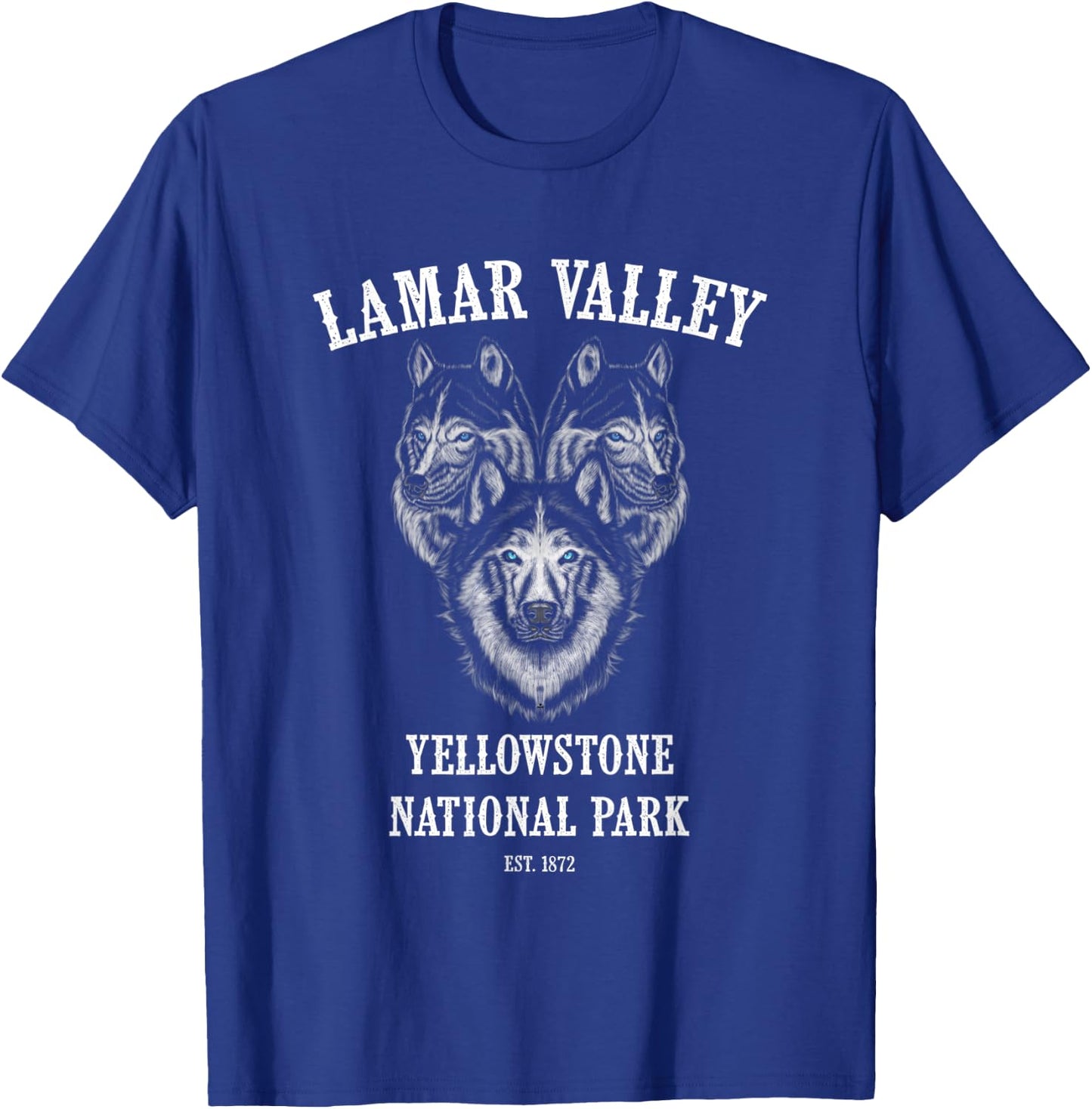 Lamar Valley Pack of Wolves Yellowstone National Park T-Shirt - T-Shirt | Royal