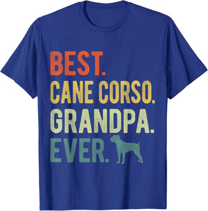 Best Cane Corso Grandpa Ever Dog Lovers Father's Day T-Shirt - T-Shirt | Royal