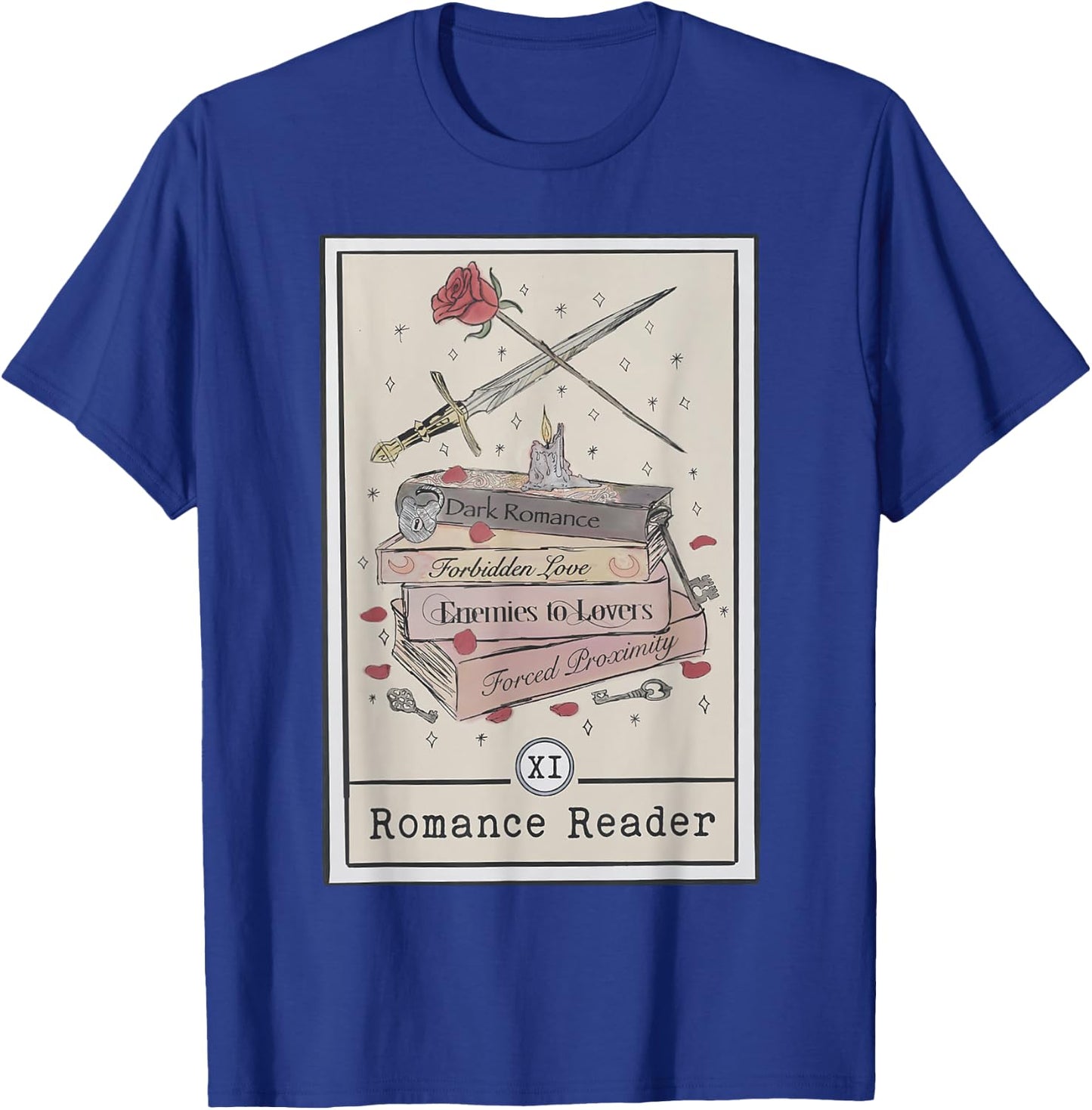 Dark Romance Reader Tarot Card Bookish Smut Reader Smutty T-Shirt - T-Shirt | Royal