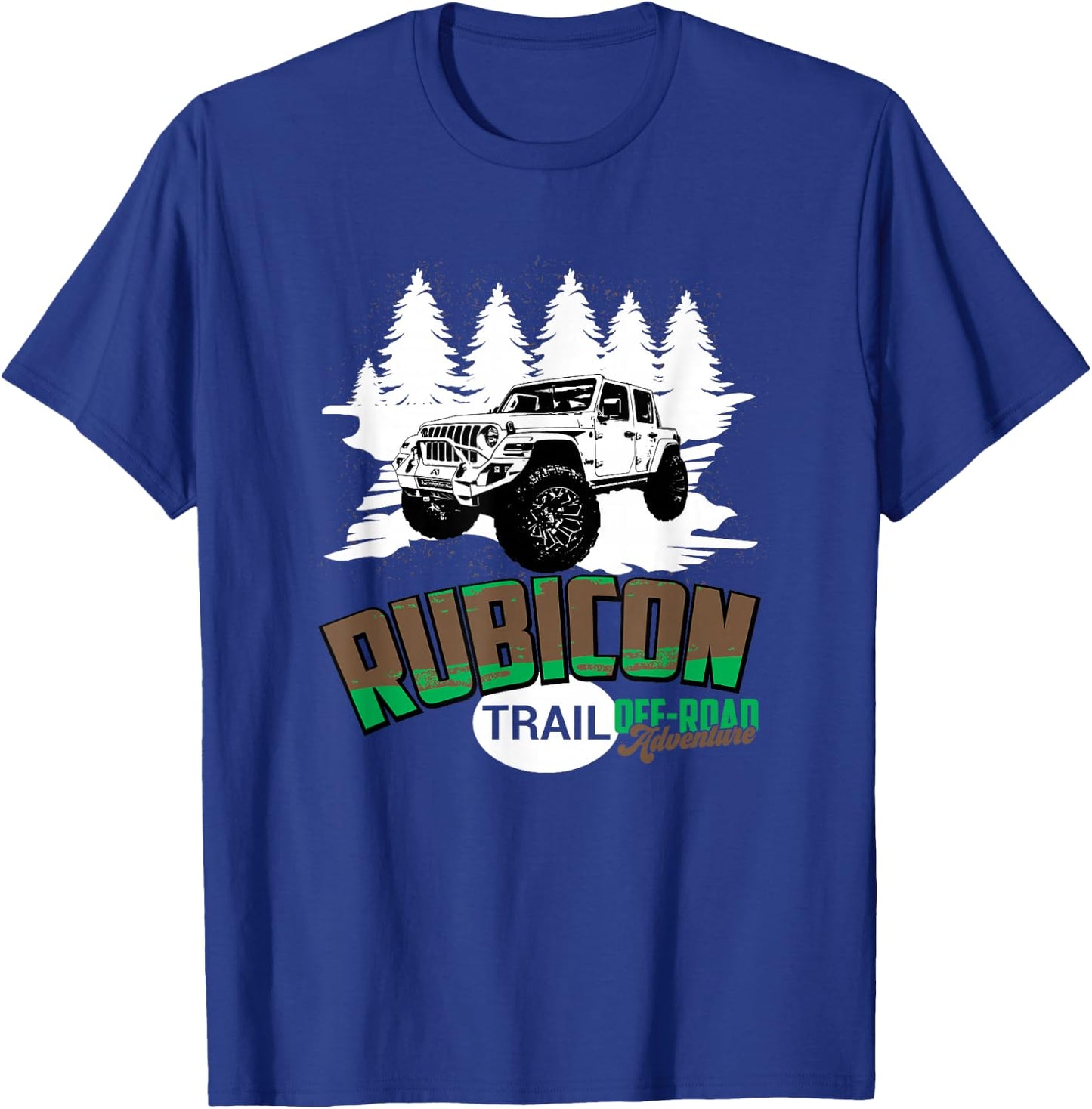 Rubicon Trail- 4x4 Off-road SUV California Outdoor Trail T-Shirt - T-Shirt | Royal