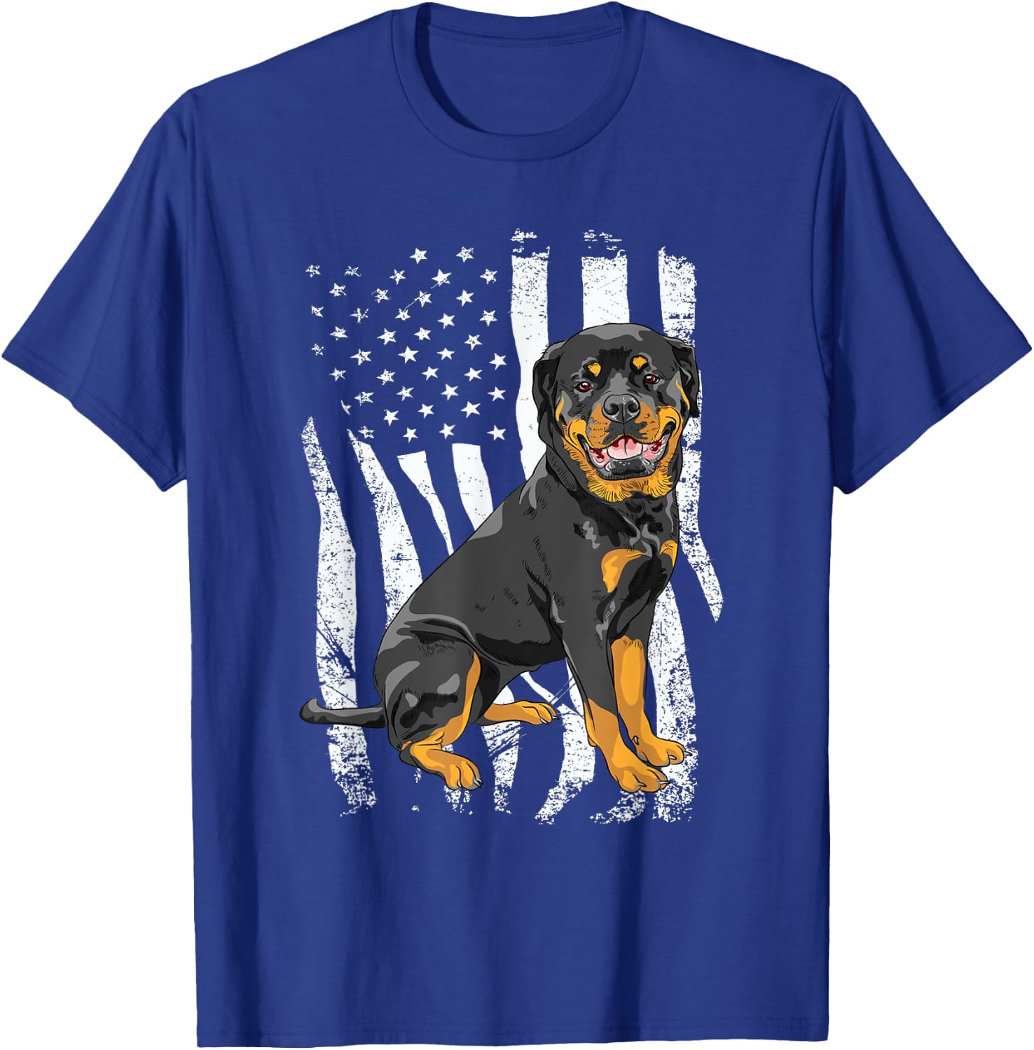 Rottweiler - USA American Flag Puppy Lover Dog Breeder T-Shirt - T-Shirt | Royal