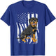 Rottweiler - USA American Flag Puppy Lover Dog Breeder T-Shirt - T-Shirt | Royal