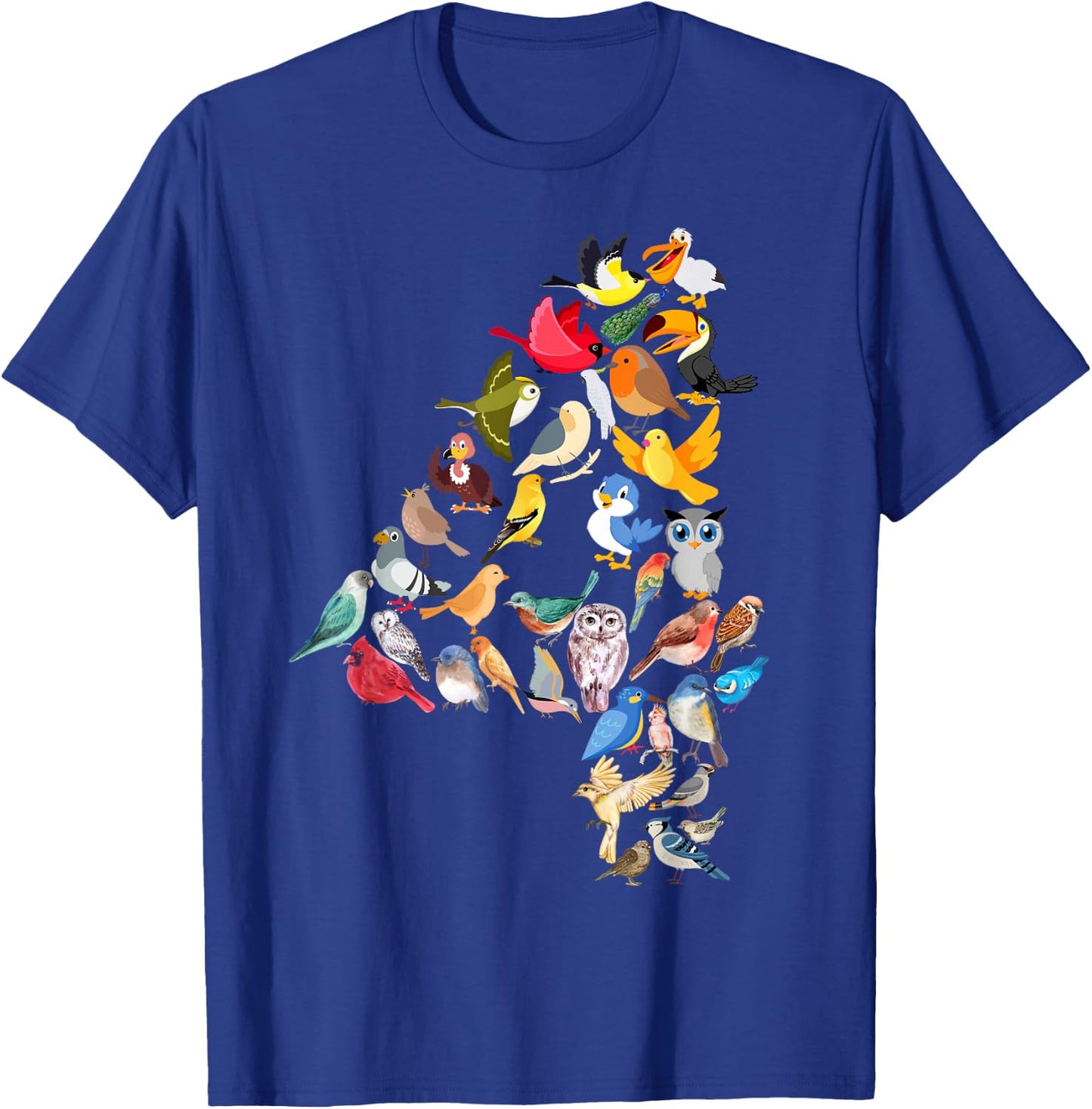 Kids 4th Birthday Birds Themed 4 Year Old Boys Bird Lover T-Shirt - T-Shirt | Royal