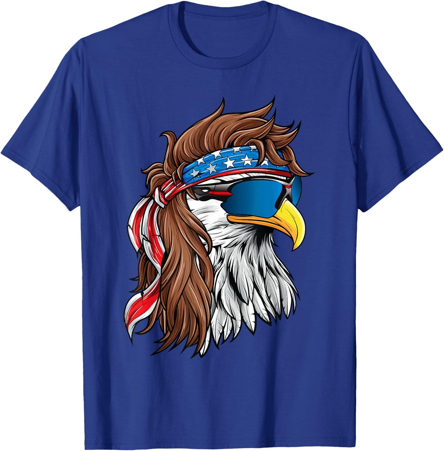 Patriotic Eagle Shirt 4th of July USA American Flag T-Shirt - T-Shirt | Royal