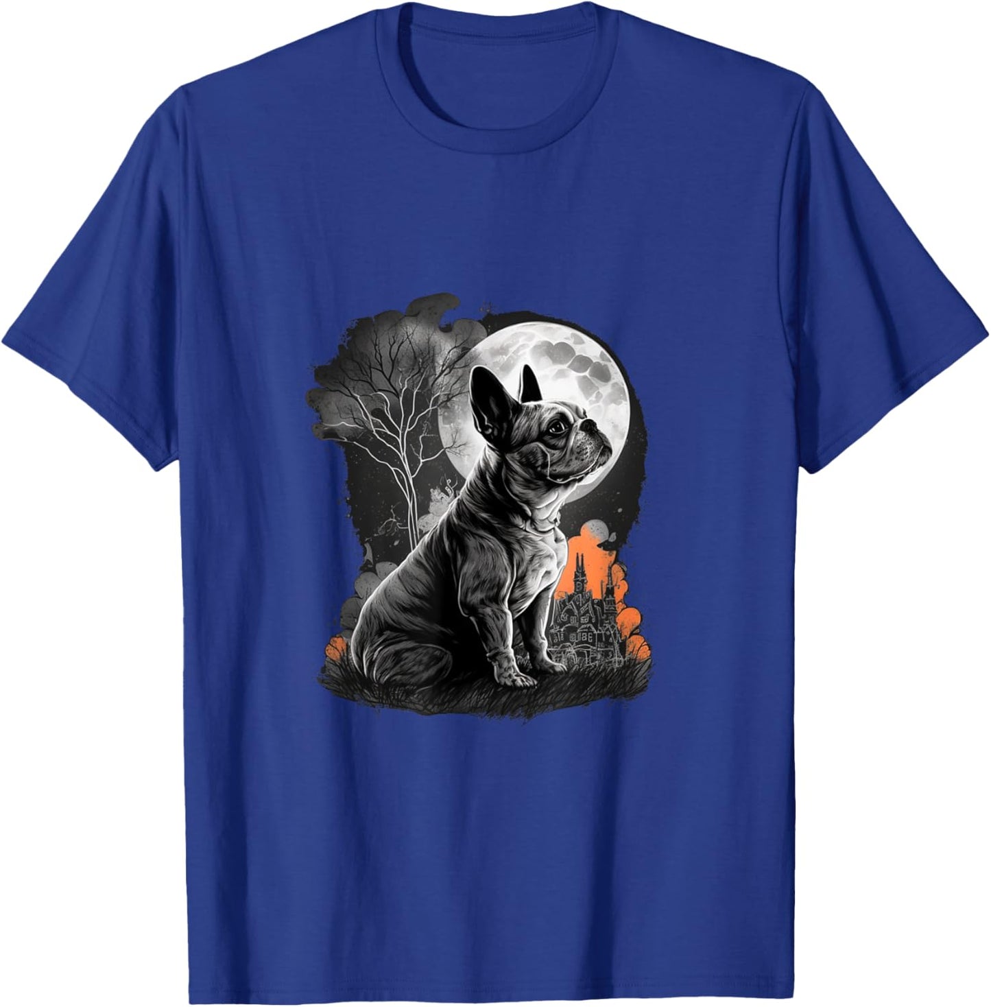 French Bulldog Halloween Costume | Scary Pumpkin Witch Ghost Women T-Shirt - T-Shirt | Royal