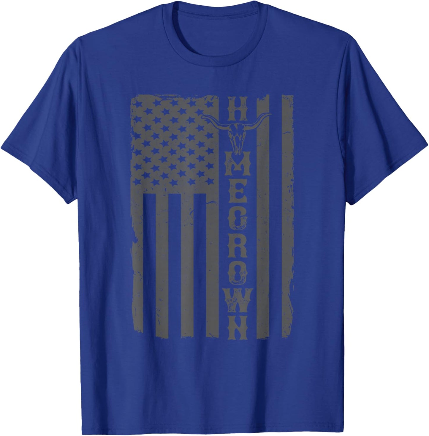 The Homegrown Stripe: Cowboy Edition American Flag T-Shirt - T-Shirt | Royal