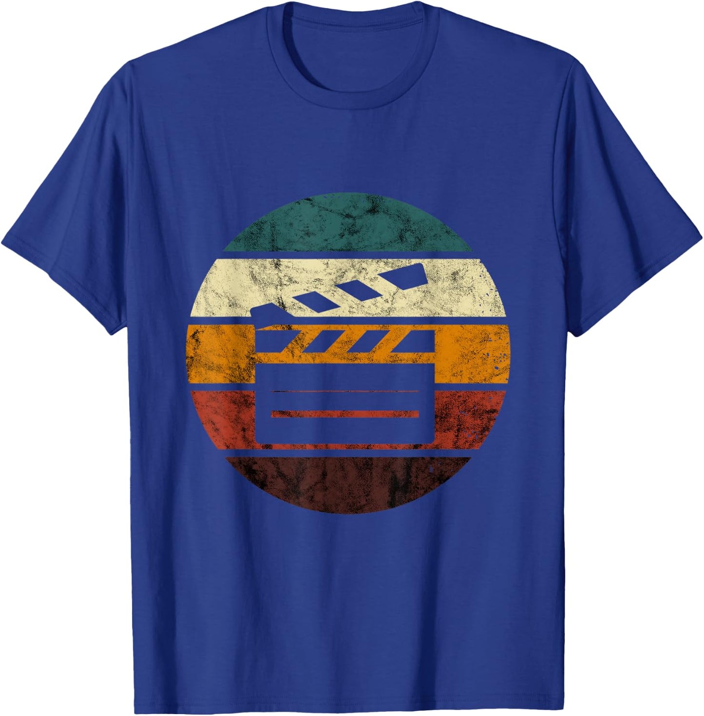 Clapboard Filmmaking Retro Cinematography Vintage Filmmaker T-Shirt - T-Shirt | Royal