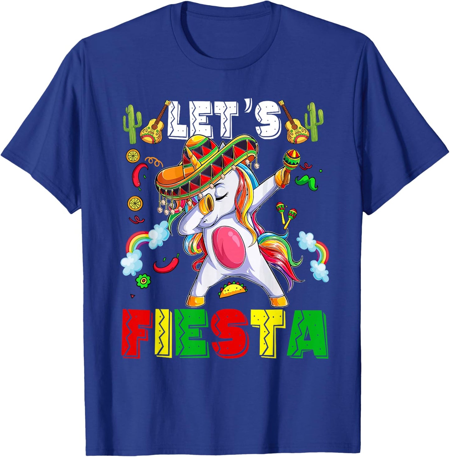 Lets Fiesta-Shirt Cinco De Mayo Funny Mexican Women Kid Girl T-Shirt - T-Shirt | Royal