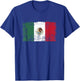 Vintage Mexican Banner Fan Mexico Flag Retro T-Shirt - T-Shirt | Royal