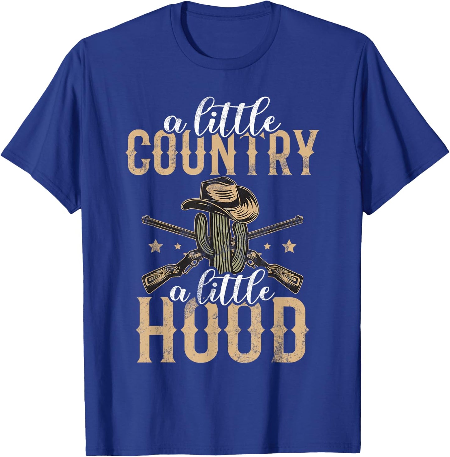 A Little Country a little Hood Country Girl T-Shirt - T-Shirt | Royal