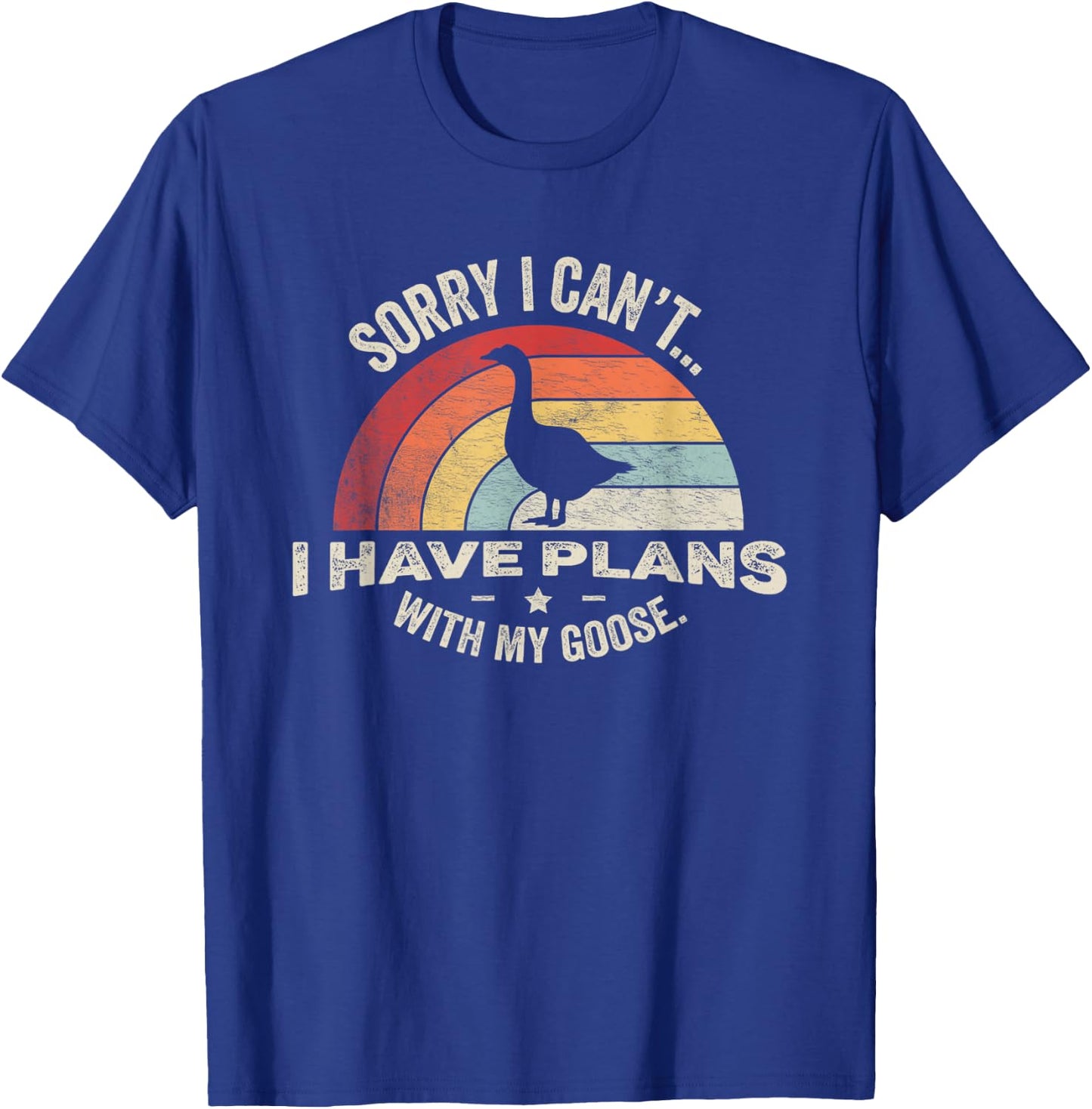 Funny Goose Outfit Geese Poultry Vintage Retro Goose Sayings T-Shirt - T-Shirt | Royal