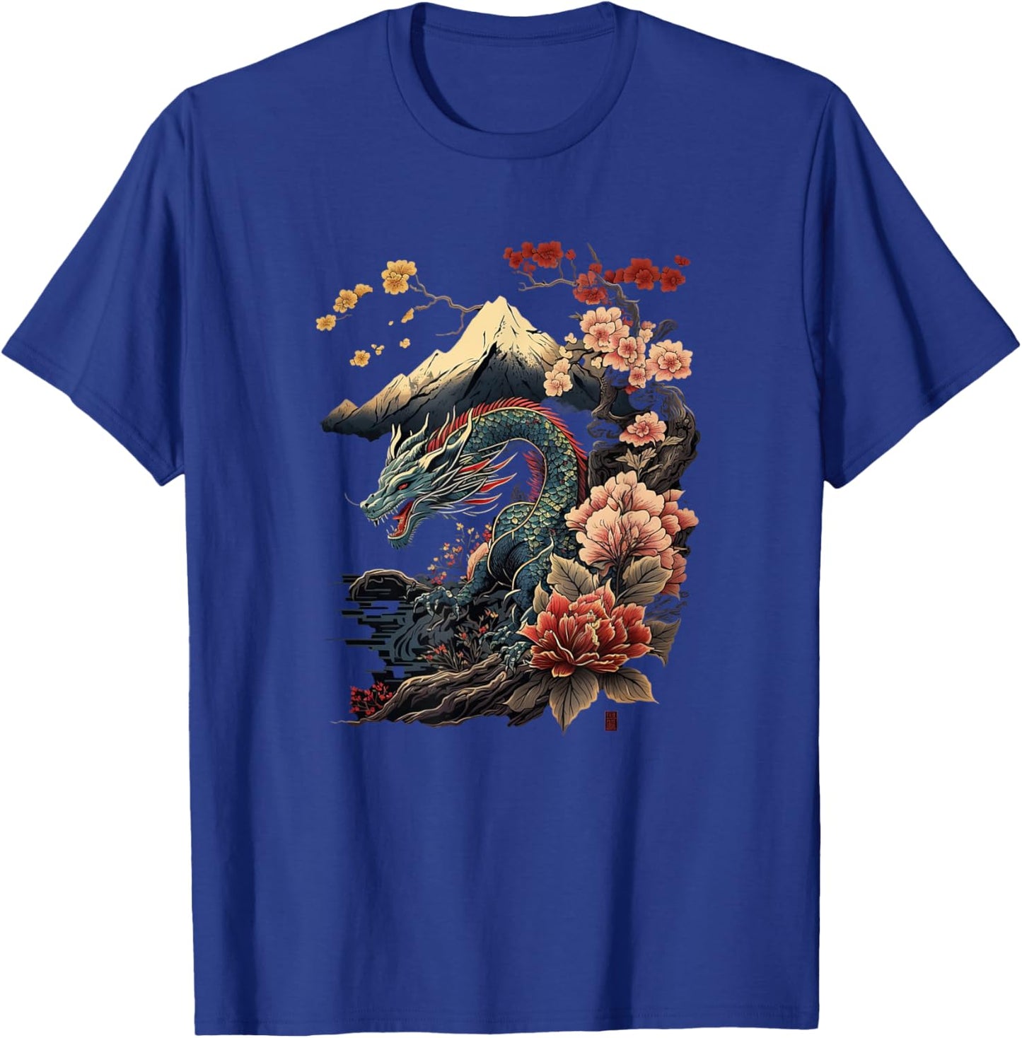 Japanese Aesthetic Dragon japanese art Japan Tattoo T-Shirt - T-Shirt | Royal