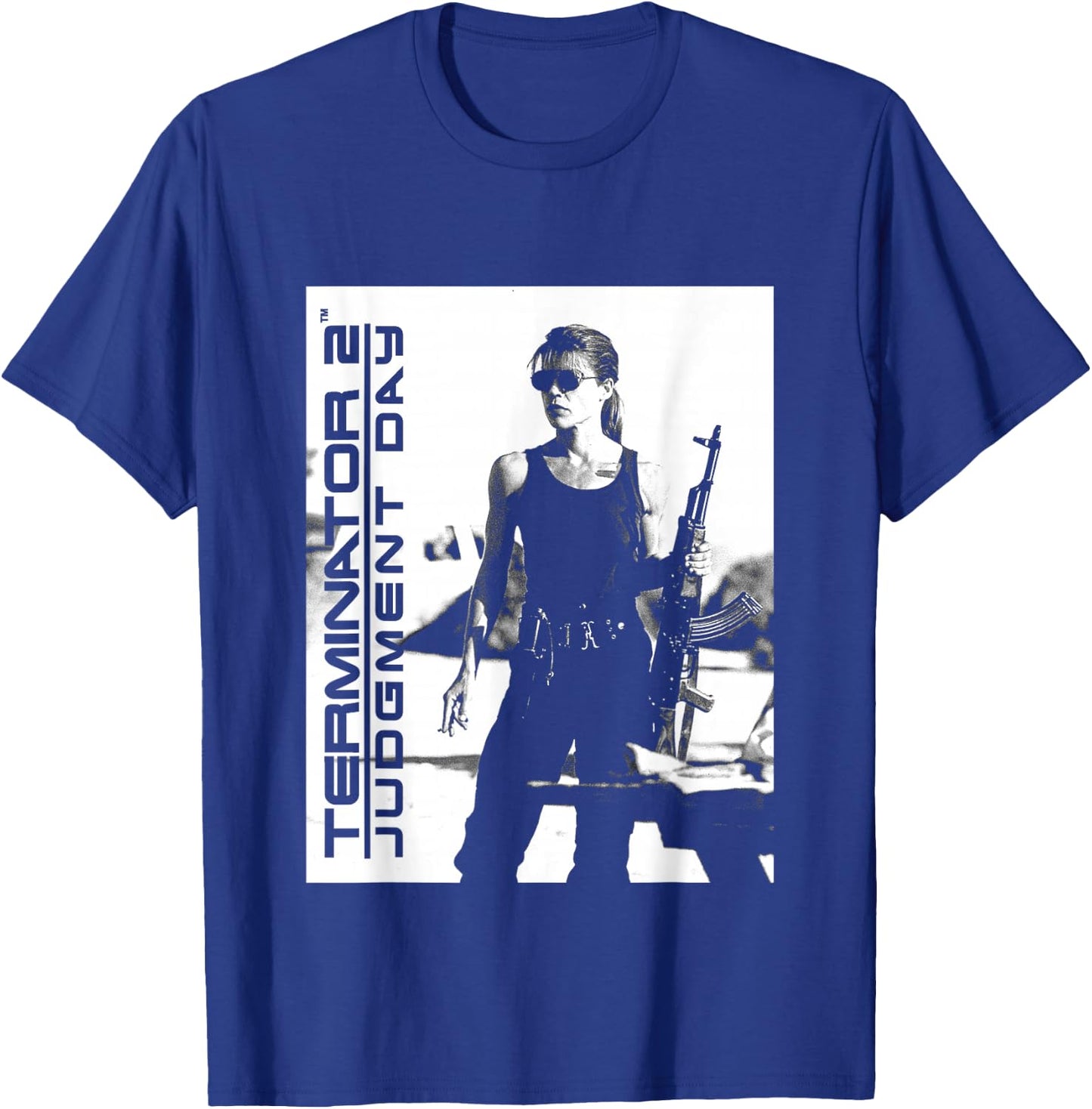 Terminator 2 Judgement Day Sarah Connor T-Shirt - T-Shirt | Royal