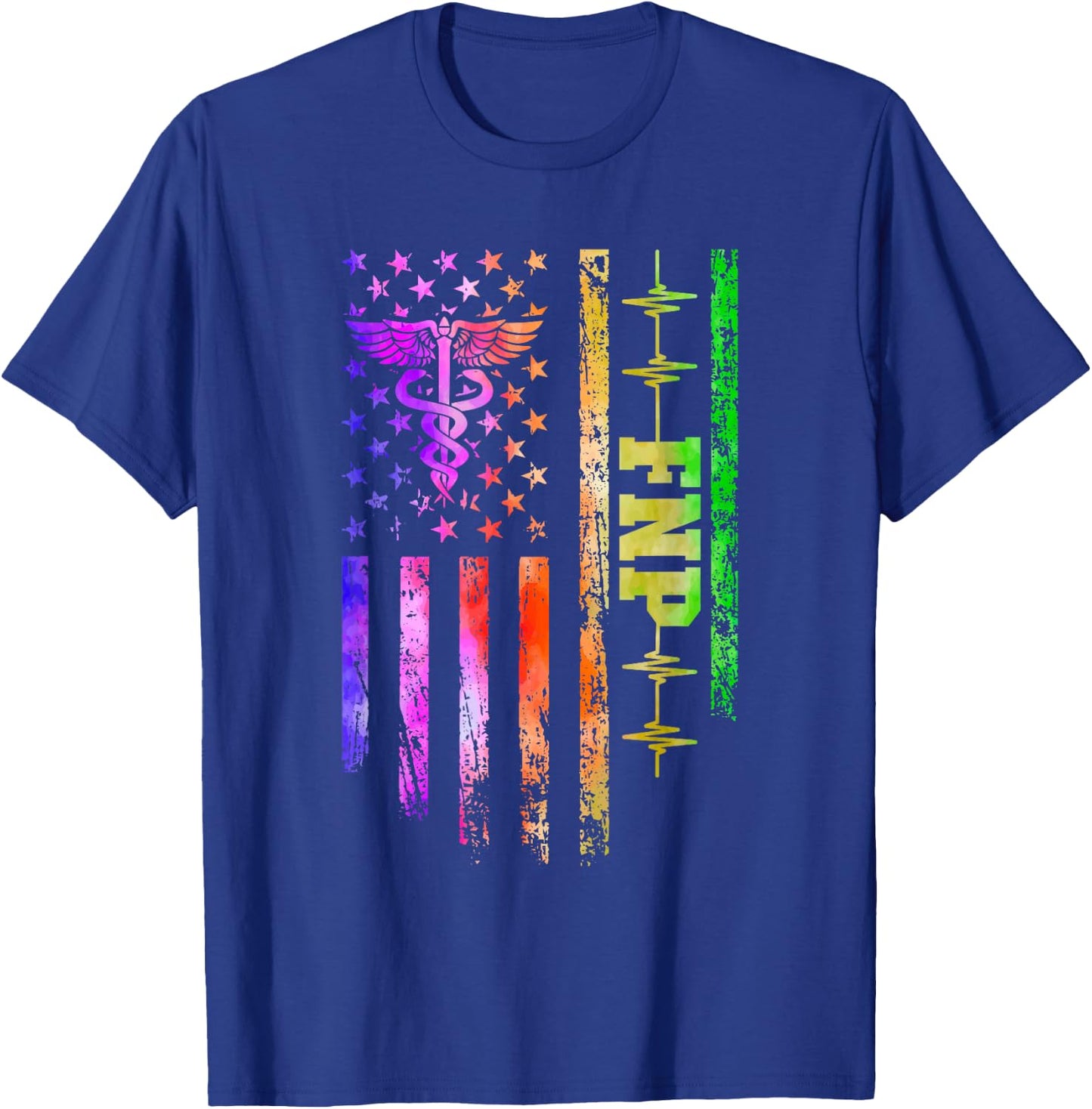 FNP American Flag Family Nurse Practitioner T-Shirt - T-Shirt | Royal