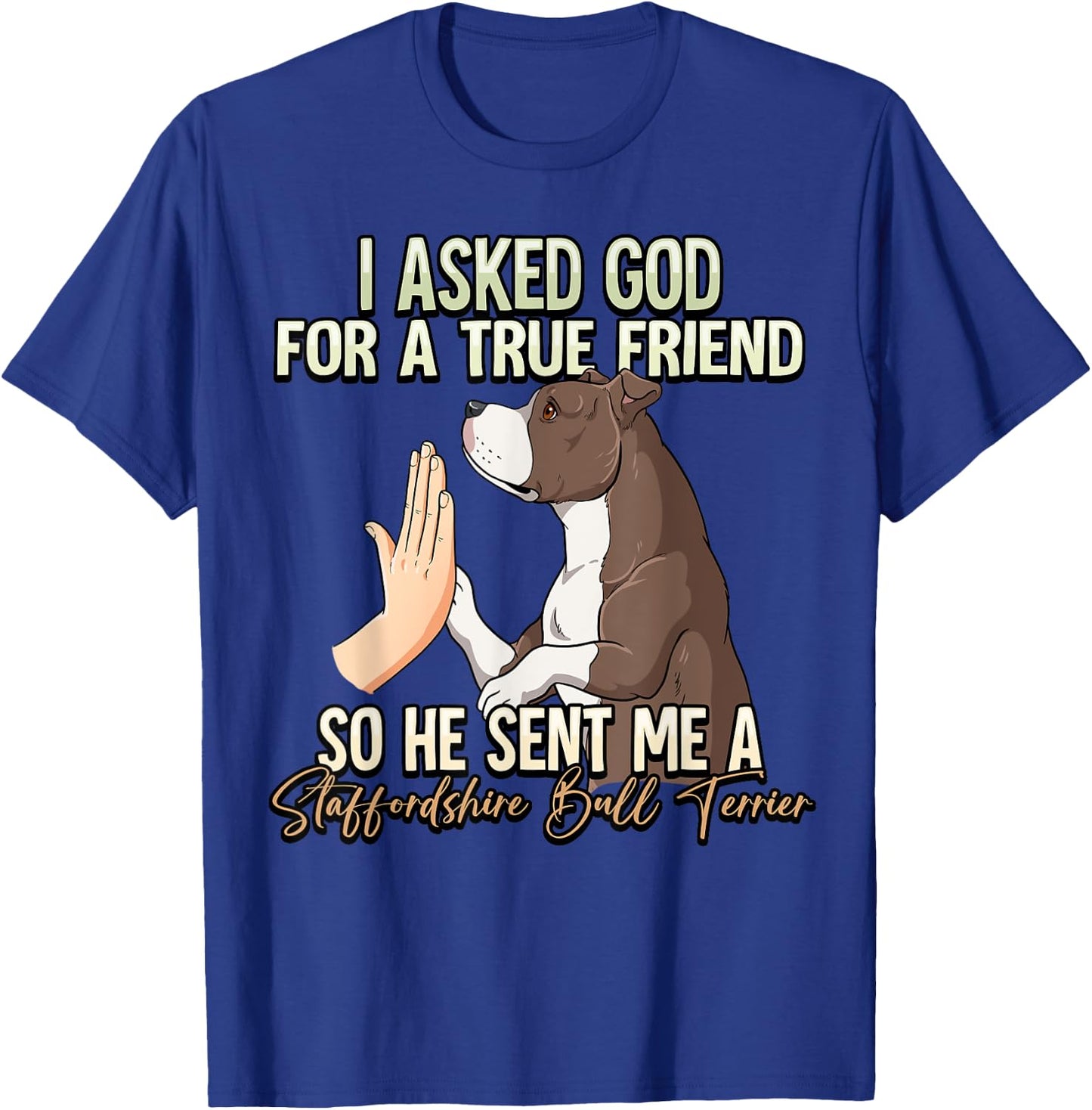 Staffordshire Bull Terrier T-Shirt - T-Shirt | Royal