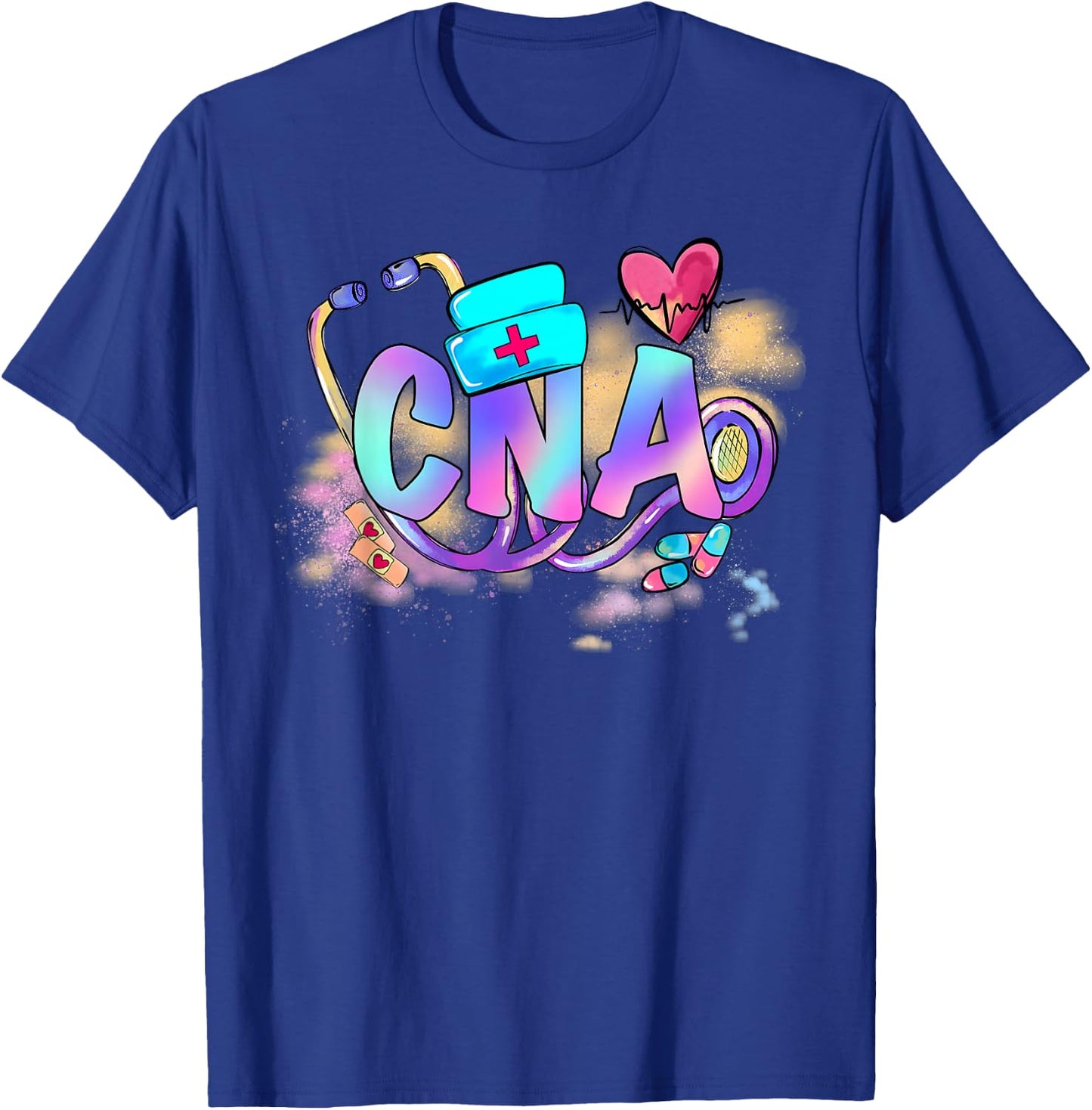 Tie Dye CNA Cute Nurse Day CNA RN Nurse Week Gifts Nursing T-Shirt - T-Shirt | Royal