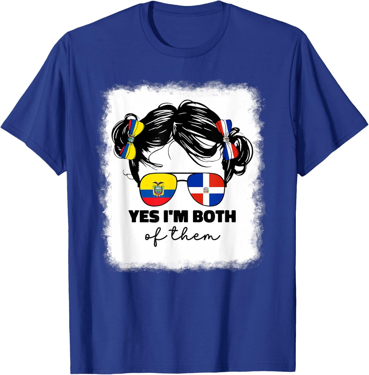 Half Dominican And Ecuadorian Ecuador Flag Kids Girl Girls T-Shirt - T-Shirt | Royal