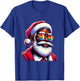 Retro Colored Gay Santa Face Rainbow Sunglasses Christmas T-Shirt - T-Shirt | Royal