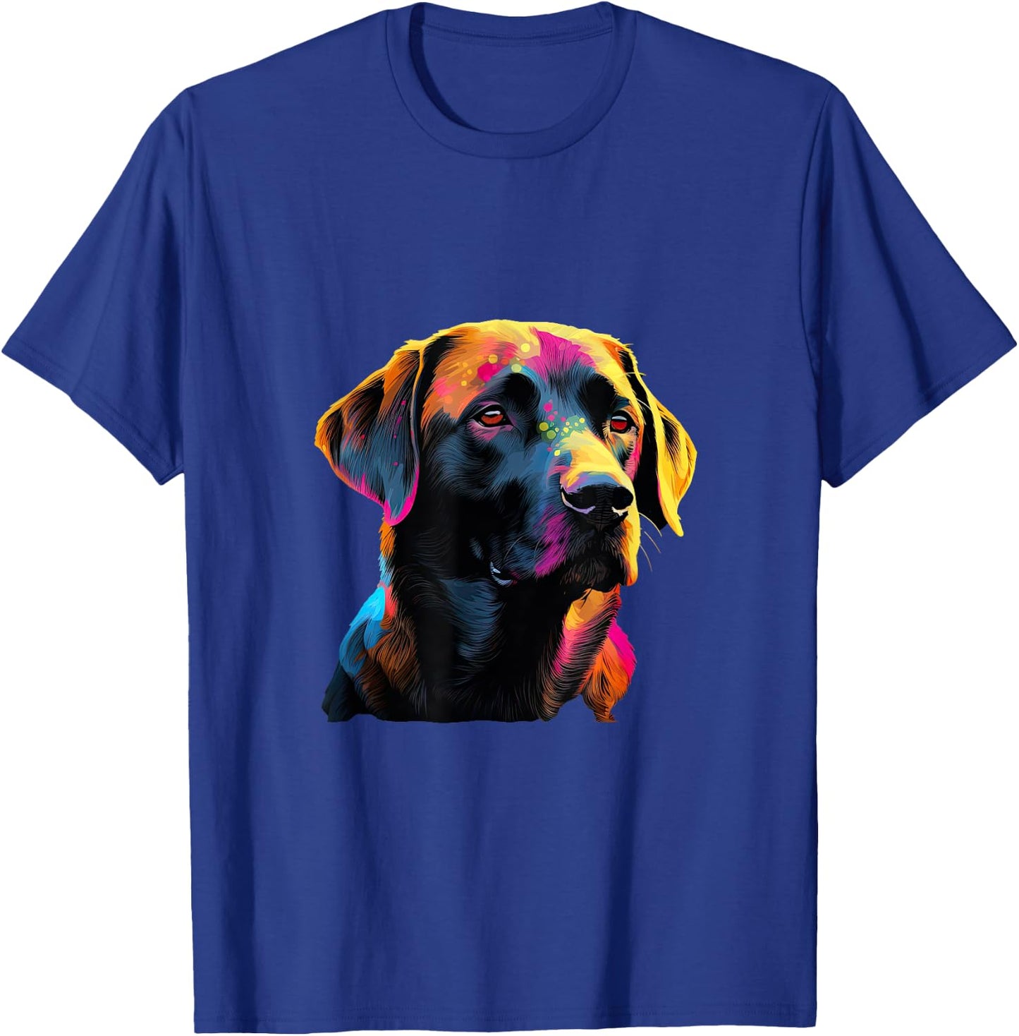 Black Labrador Lover Colorful Pop Art Black Lab T-Shirt - T-Shirt | Royal