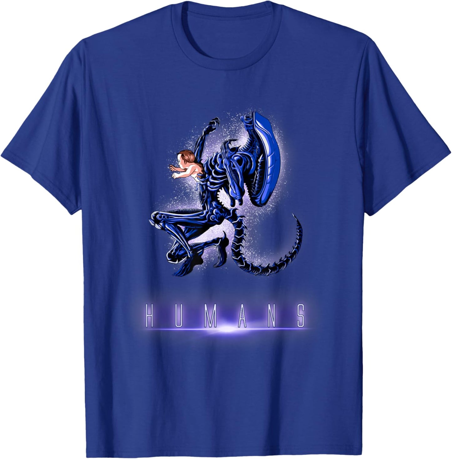 Humans Xenomorph Alien Baby T-Shirt - T-Shirt | Royal