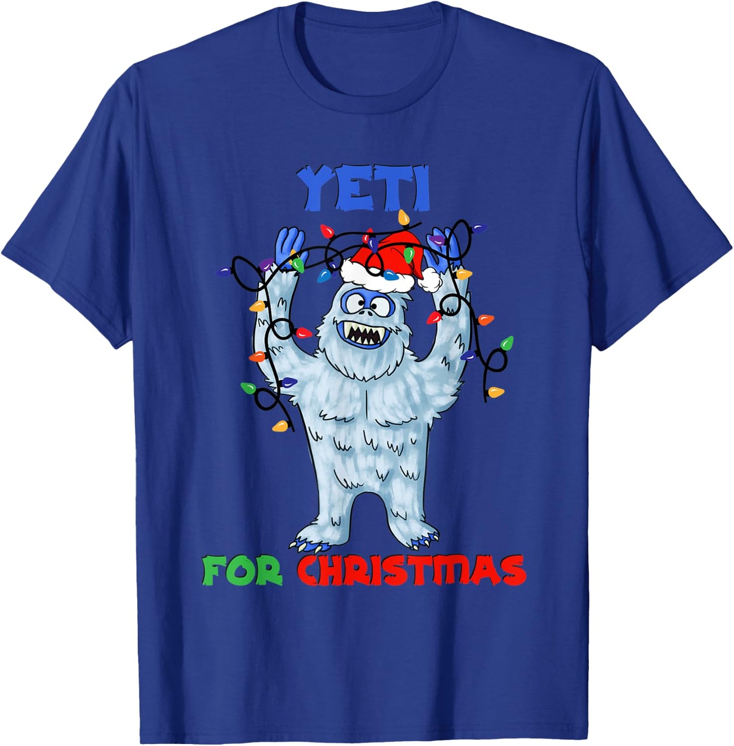 Abominable Snowman Yeti For Christmas Yeti Monster Holiday T-Shirt - T-Shirt | Royal