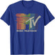 Mademark x MTV - Retro MTV Rainbow TV Glitch Television Screen Color Test MTV T-Shirt - T-Shirt | Royal