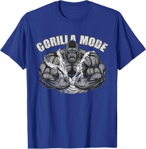 Gorilla Mode Gym Ape Fitness Coach Swole Monkey T-Shirt - T-Shirt | Royal