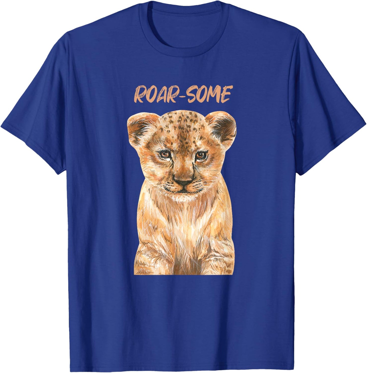 ROARSOME | Cute Lion Cub | Baby Lion Safari Wild Animal Pun T-Shirt - T-Shirt | Royal