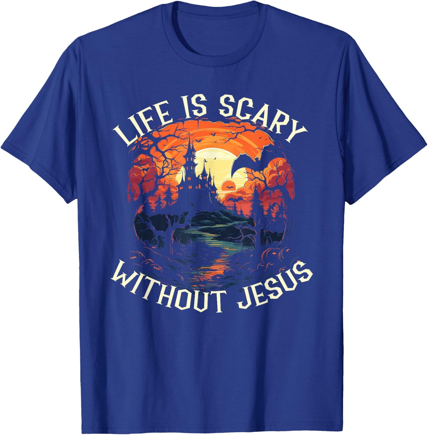 Christian Halloween Jesus Christ Trick Or Treat Christianity T-Shirt - T-Shirt | Royal