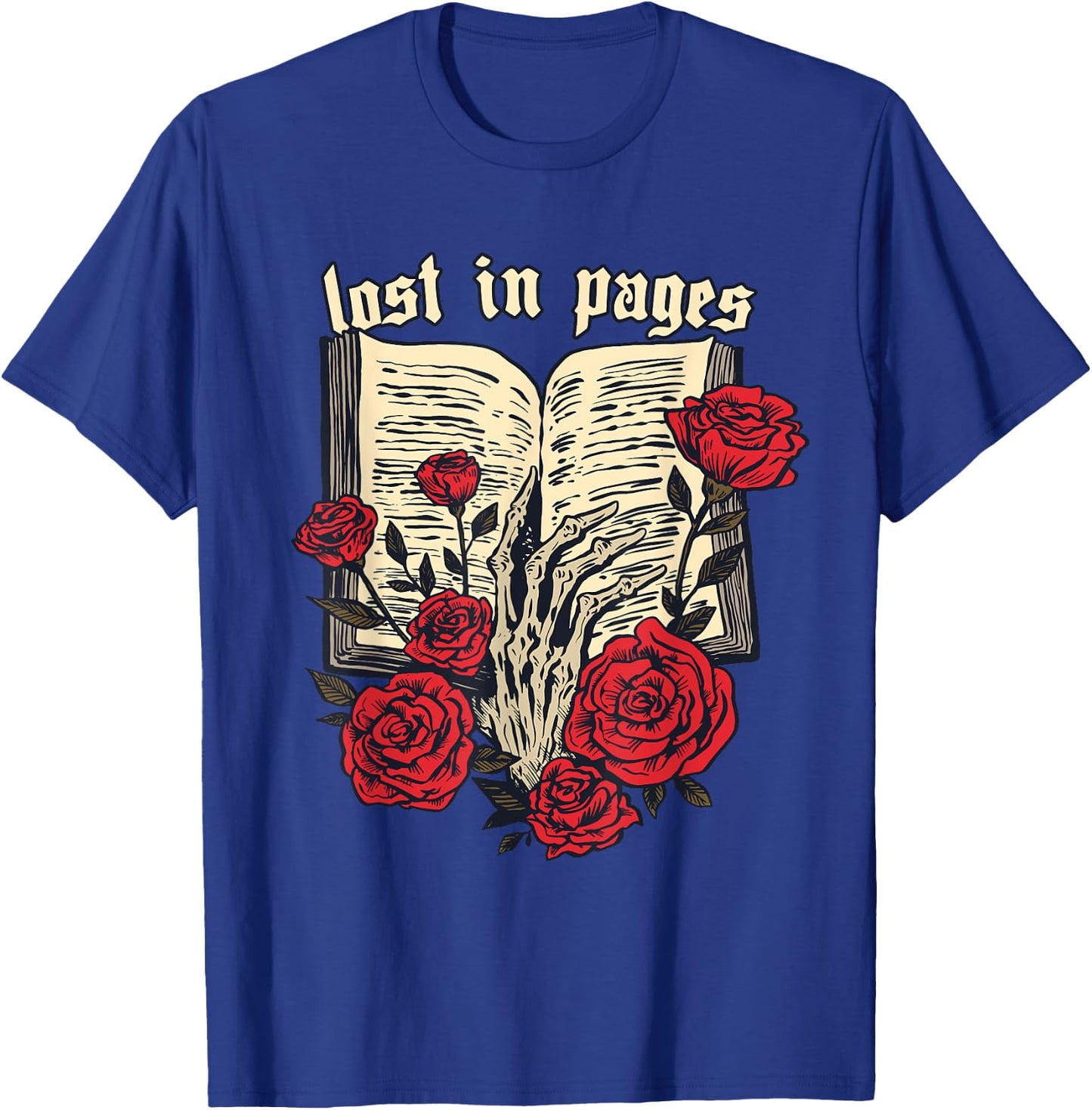 Bookish Lost in Pages Exciting Book Novel Love Reading Books T-Shirt - T-Shirt | Royal