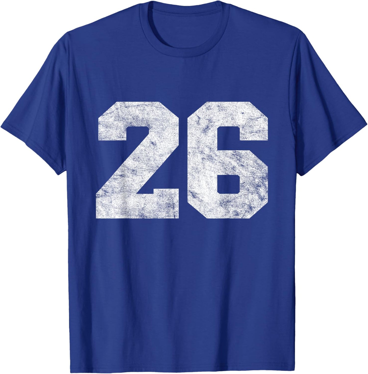 Vintage Lucky Number Birthday 26 Sports Player Team Athlete T-Shirt - T-Shirt | Royal