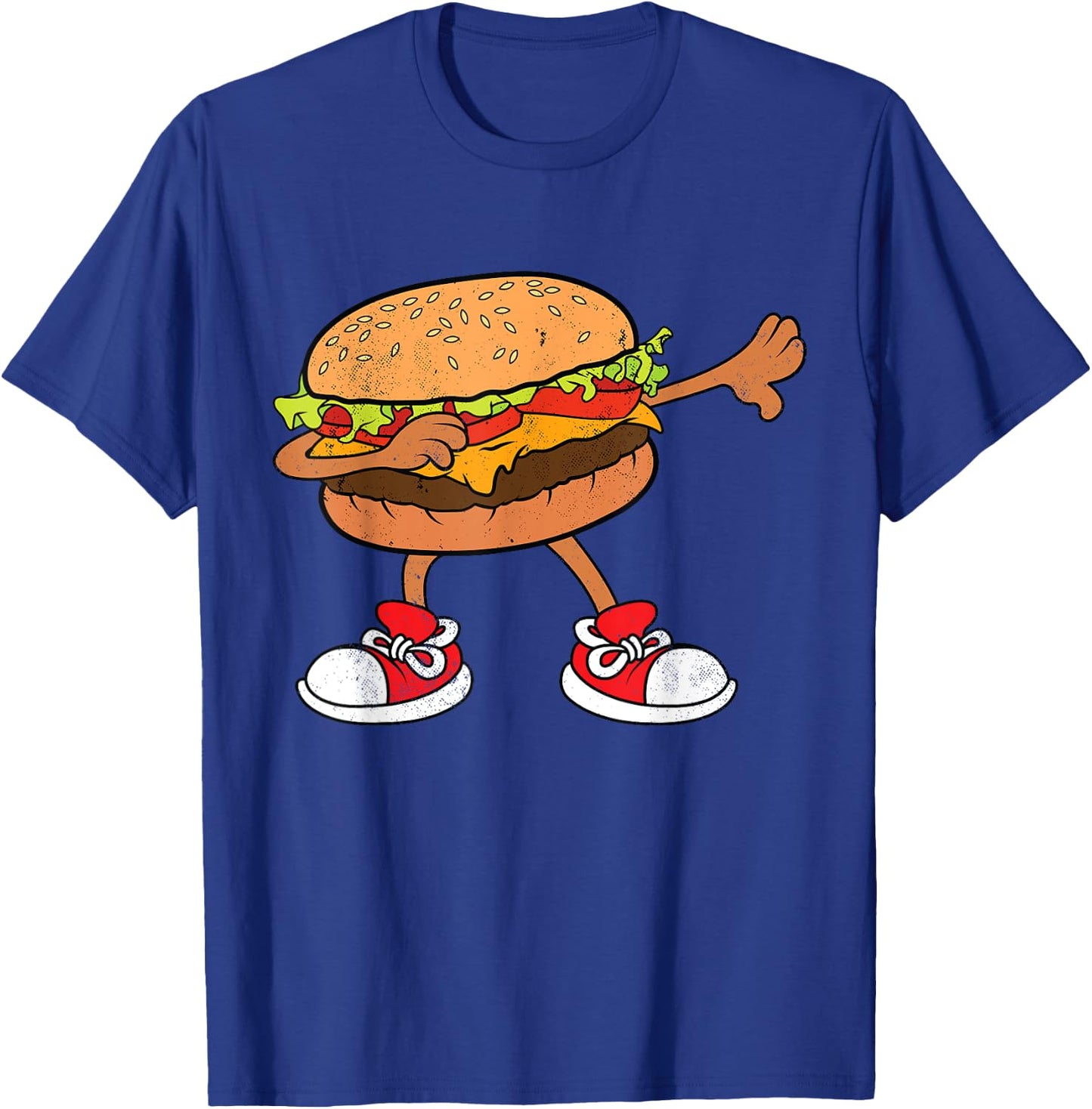 Funny Hamburger Dab Art Kids Men Women Cheeseburger Lover T-Shirt - T-Shirt | Royal