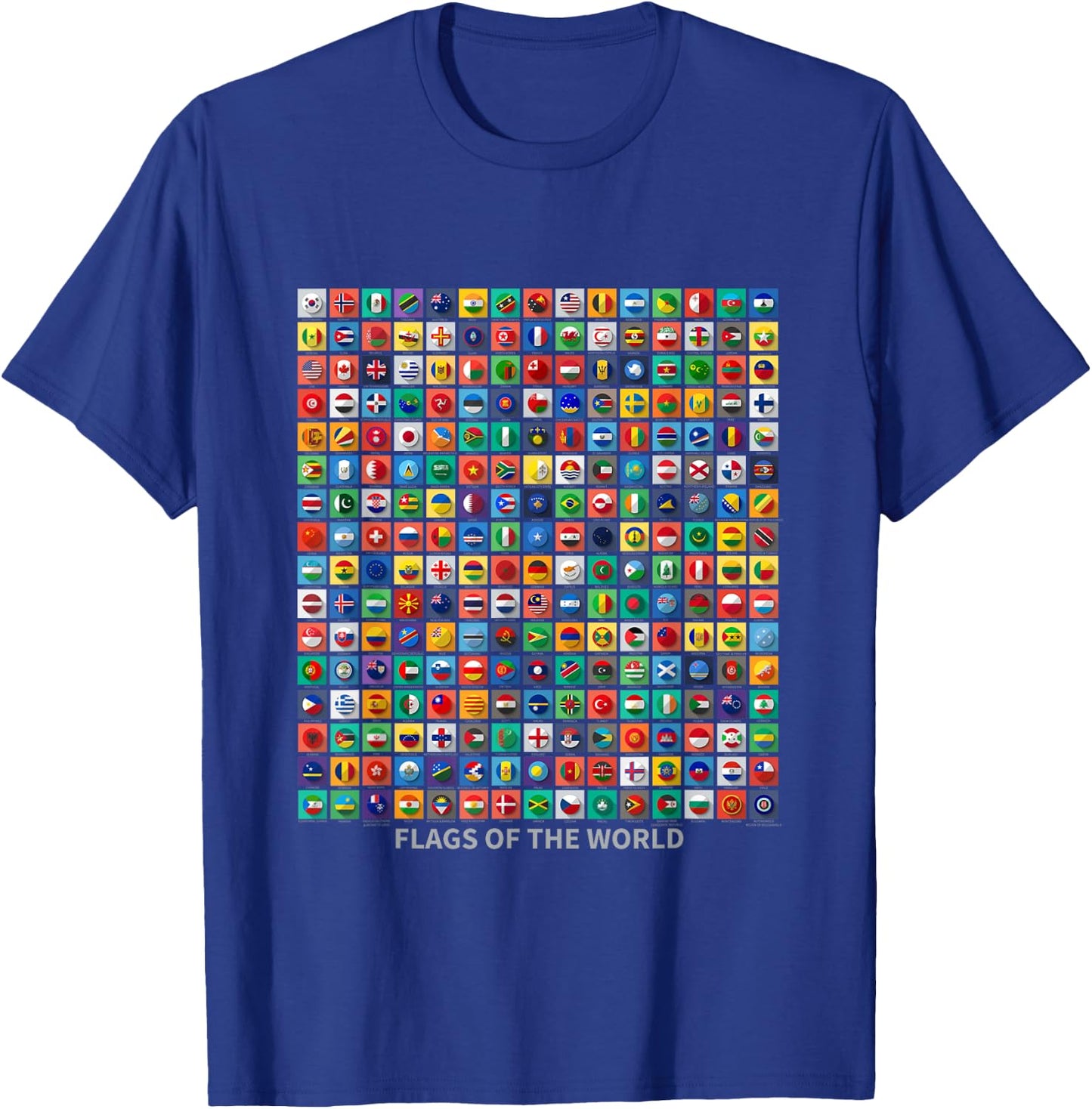 Flags of the Countries of the World Outfit Graphic Designs T-Shirt - T-Shirt | Royal
