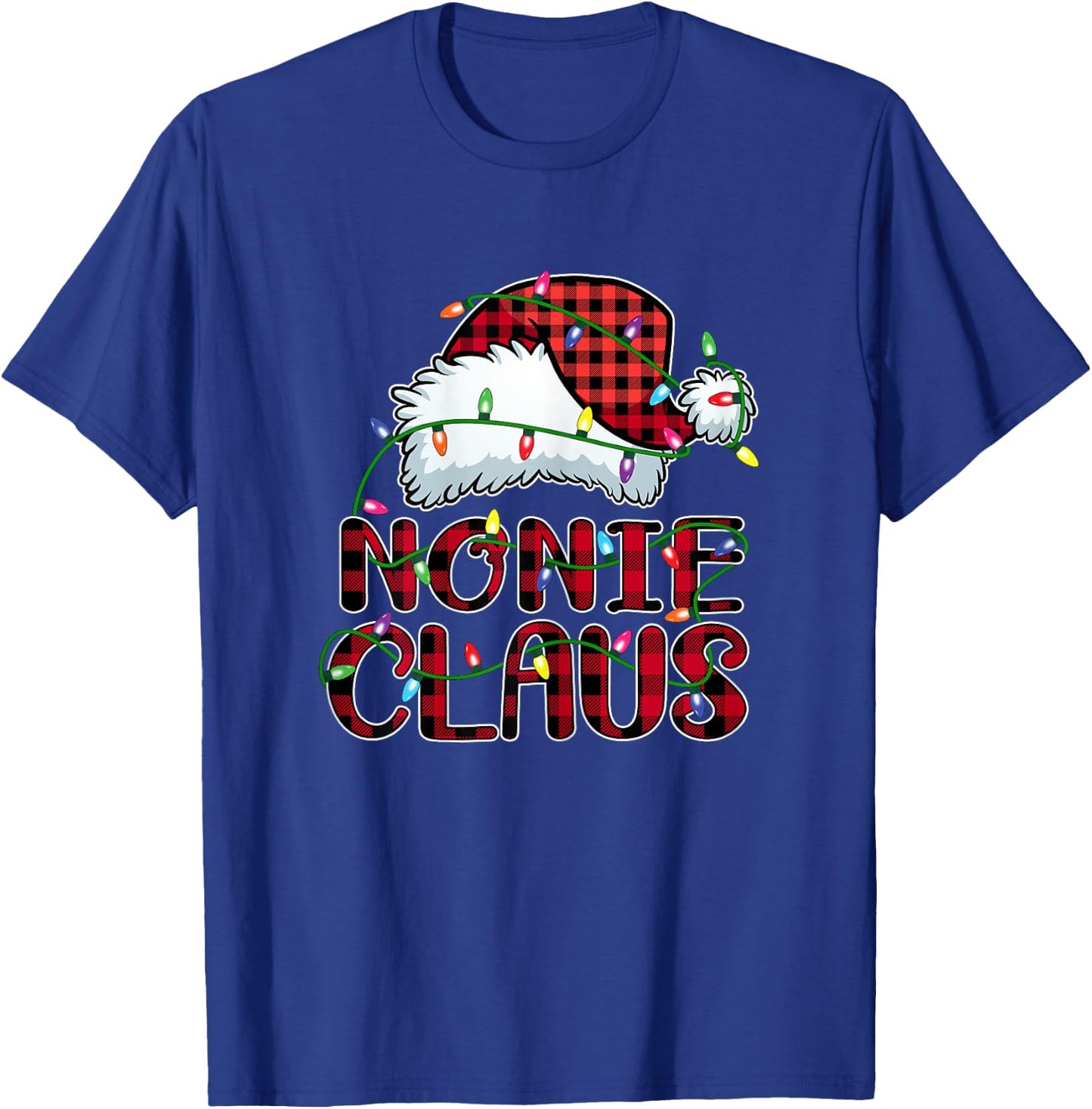 Nonie Claus Shirt Christmas Lights Pajama Family Matching T-Shirt - T-Shirt | Royal
