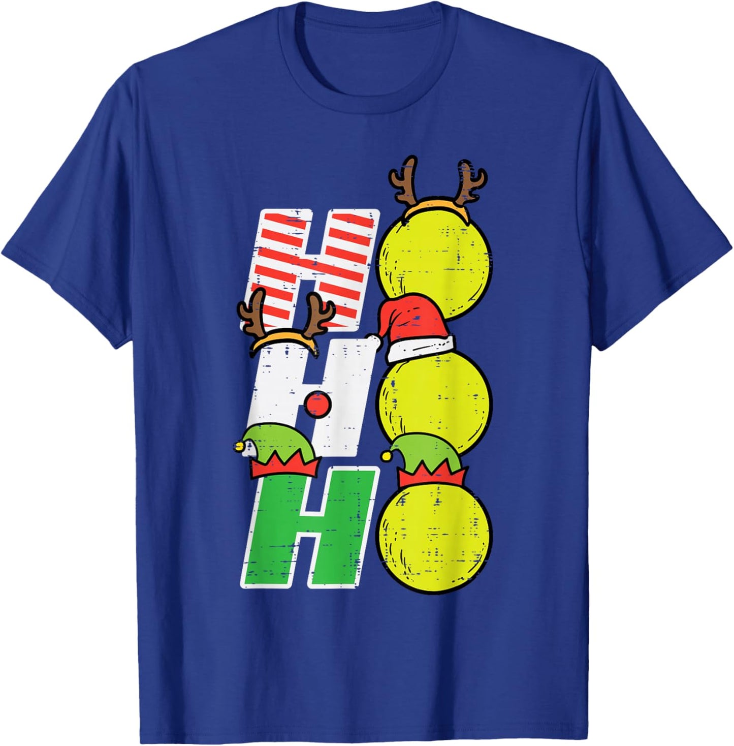 Christmas Lacrosse Ho Ho Ho Lax Xmas Sports Men Women Kids T-Shirt - T-Shirt | Royal