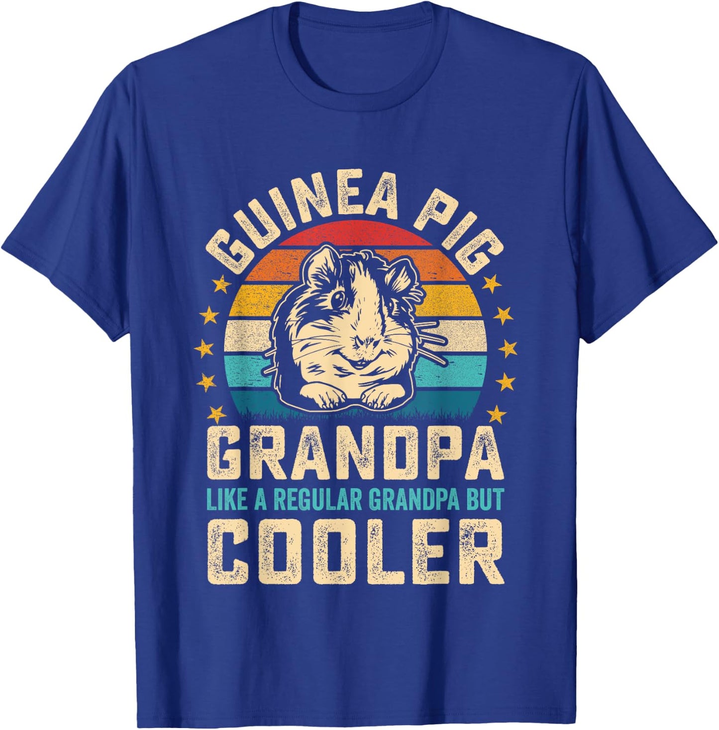 Rodent Guinea Pig grandpa like a Regular grandpa but Cooler T-Shirt - T-Shirt | Royal